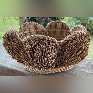 Handwoven Natural Brown Decorative Bowl